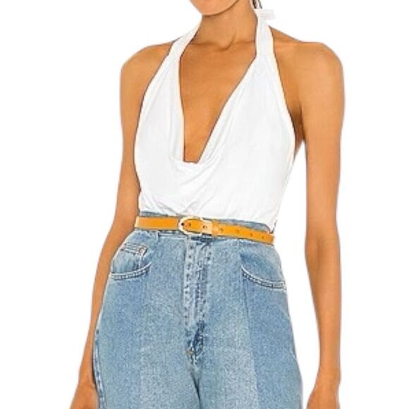NEW Susana Monaco Cowl Halter Top in Sugar Large - Picture 1 of 8